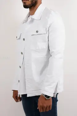 کت تک مردانه جین Z&K سفید 2671