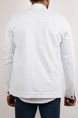 کت تک مردانه جین Z&K سفید 2671