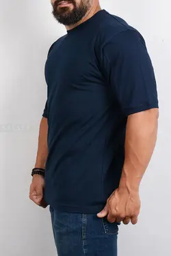 تیشرت مردانه یقه گرد سرمه‌ای 2786