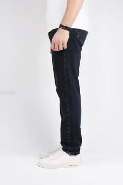شلوار جین مردانه مام فیت بلو بلک 988