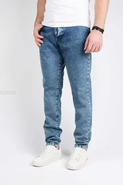 شلوار جین مردانه مام فیت آبی 990