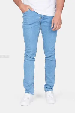 شلوار جین مردانه راسته طرح P&B آبی روشن 782