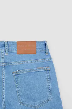 شلوار جین مردانه راسته طرح P&B آبی روشن 782