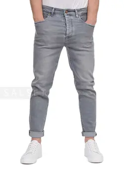 شلوار جین مردانه مام استایل ZARA طوسی 513