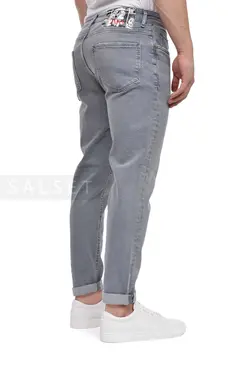 شلوار جین مردانه مام استایل ZARA طوسی 513