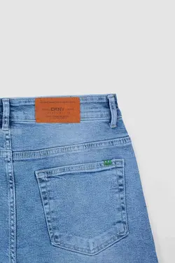 شلوار جین مردانه اسکینی طرح DKNY آبی روشن 775