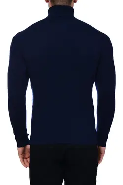 یقه اسکی بافت مردانه سرمه‌ای 288