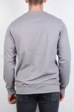 بلوز مردانه یقه گرد طوسی 2884