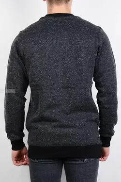 بلوز مردانه یقه گرد ذغالی 2877