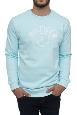 بلوز مردانه طرح دار TOMMY فیروزه‌ای 1380