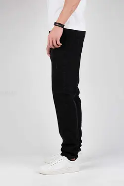 شلوار جین مردانه مام فیت مشکی 1010