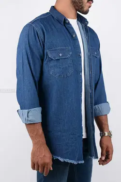 پیراهن مردانه جین POLO سرمه‌ای 2597
