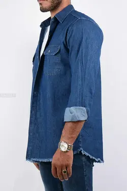 پیراهن مردانه جین POLO سرمه‌ای 2597