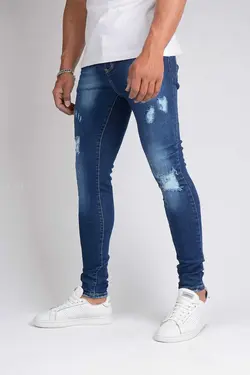 شلوار جین مردانه اسکینی MANGO سرمه‌ای 888