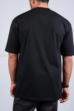 تیشرت مردانه طرح دار مشکی 2566