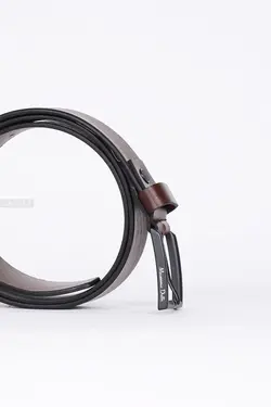 کمربند مردانه چرم طبیعی Massimo Dutti قهوه‌ای 253