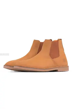 نیم بوت مردانه چرم طبیعی Timberland قهوه‌ای روشن 788