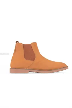 نیم بوت مردانه چرم طبیعی Timberland قهوه‌ای روشن 788