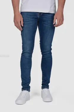 شلوار جین مردانه اسکینی طرح DKNY آبی 774