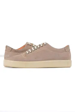 کفش کتانی مردانه چرم طبیعی W.M خاکی 785