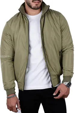 کاپشن مردانه ضد آب طرح ZARA زیتونی 2306