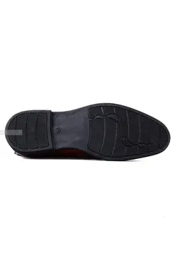 نیم بوت مردانه چرم طبیعی مشکی 768