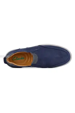 کفش روزمره مردانه چرم طبیعی Clarks سرمه‌ای 734