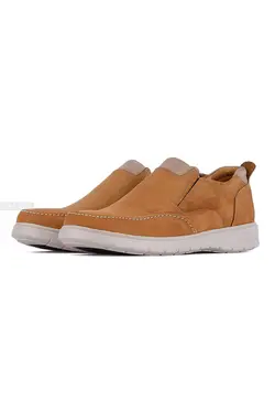 کفش روزمره مردانه چرم طبیعی Clarks قهوه‌ای روشن 733