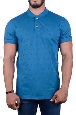 پولوشرت مردانه طرح دار آبی 2170