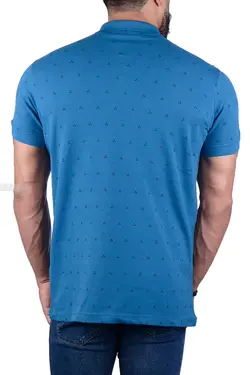پولوشرت مردانه طرح دار آبی 2170