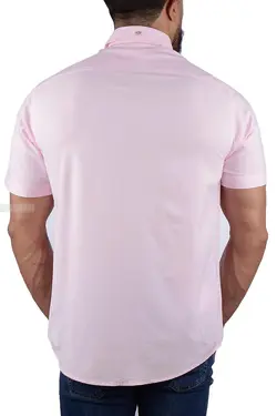 پیراهن مردانه کلاسیک POLO صورتی 2198