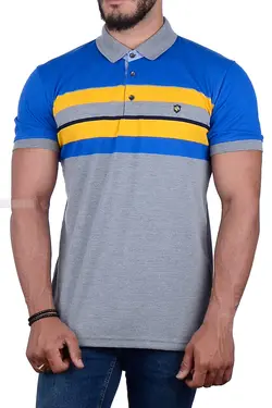 پولوشرت مردانه طوسی و آبی 2189