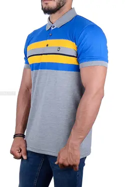 پولوشرت مردانه طوسی و آبی 2189