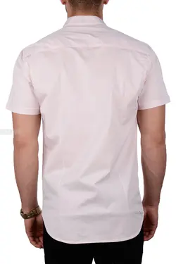 پیراهن آستین کوتاه مردانه Burberry صورتی 2084