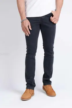 شلوار جین مردانه راسته Police ذغالی 839