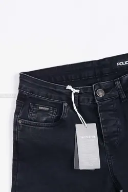 شلوار جین مردانه راسته Police ذغالی 839