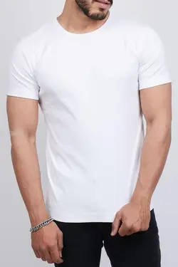 تیشرت یقه گرد ساده مردانه TOM TAILOR سفید 426