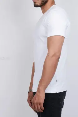 تیشرت یقه گرد ساده مردانه TOM TAILOR سفید 426