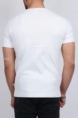 تیشرت یقه گرد ساده مردانه TOM TAILOR سفید 426