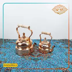 کتری و قوری مسی مدل ساحل