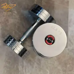 دمبل تمام استیل نقره ای