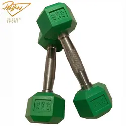 دمبل شش ضلعی رنگی 3 کیلویی