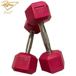 دمبل شش ضلعی رنگی 5 کیلویی