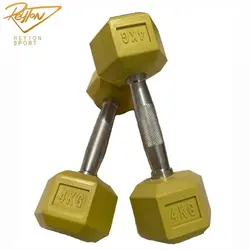 دمبل شش ضلعی رنگی 4 کیلویی