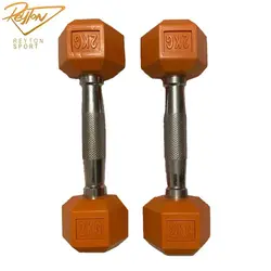 دمبل شش ضلعی رنگی 2 کیلویی