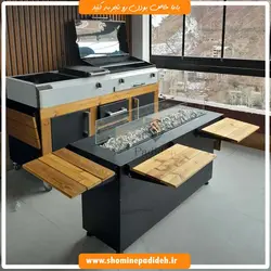 آتشدان گازی مستطیل 130 | شومینه پدیده | خرید آتشدان آنلاین