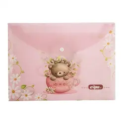 پوشه دکمه دار کلیپس طرح خرس