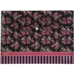 پوشه دکمه دار کلیپس طرح رز