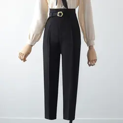 شلوار پارچه ای زنانه همراه با کمربند