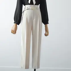 شلوار پارچه ای زنانه همراه با کمربند